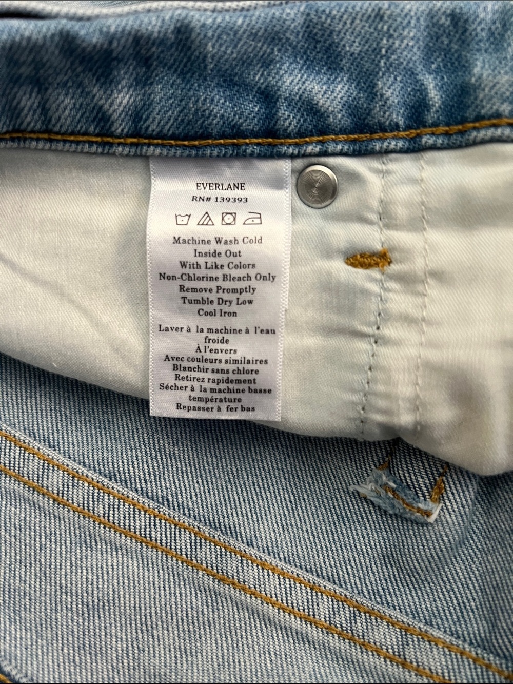 Everlane The Original Cheeky Jean Size 32 Light Wash - Picture 9 of 9
